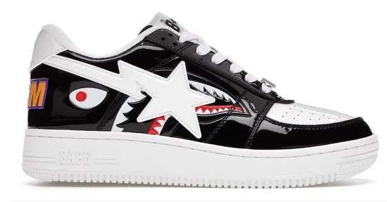 A Bathing Ape Bape Sta Low Color Block Shark Black Movement Support
