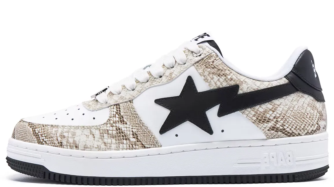 A Bathing Ape Bape Sta Snake Skin Beige Breathable Insoles BreathableMesh
