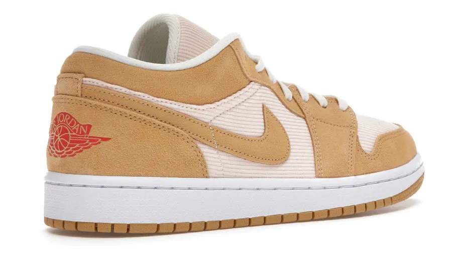 Slip On Construction Stretchable Fabric Jordan 1 Low SE Twine Orange Quartz Corduroy (W)