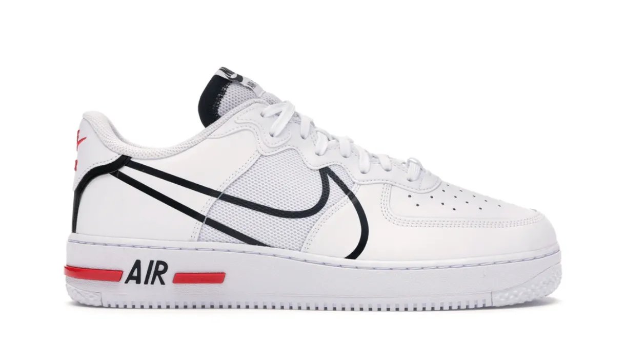 Functional Piece Dynamic chic Nike Air Force 1 React White Black Red (GS)