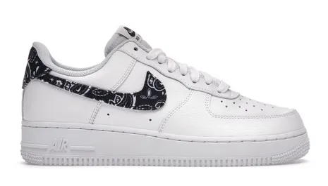 Nike Air Force 1 Low '07 Essential White Black Paisley (W) Ankle Cushioning