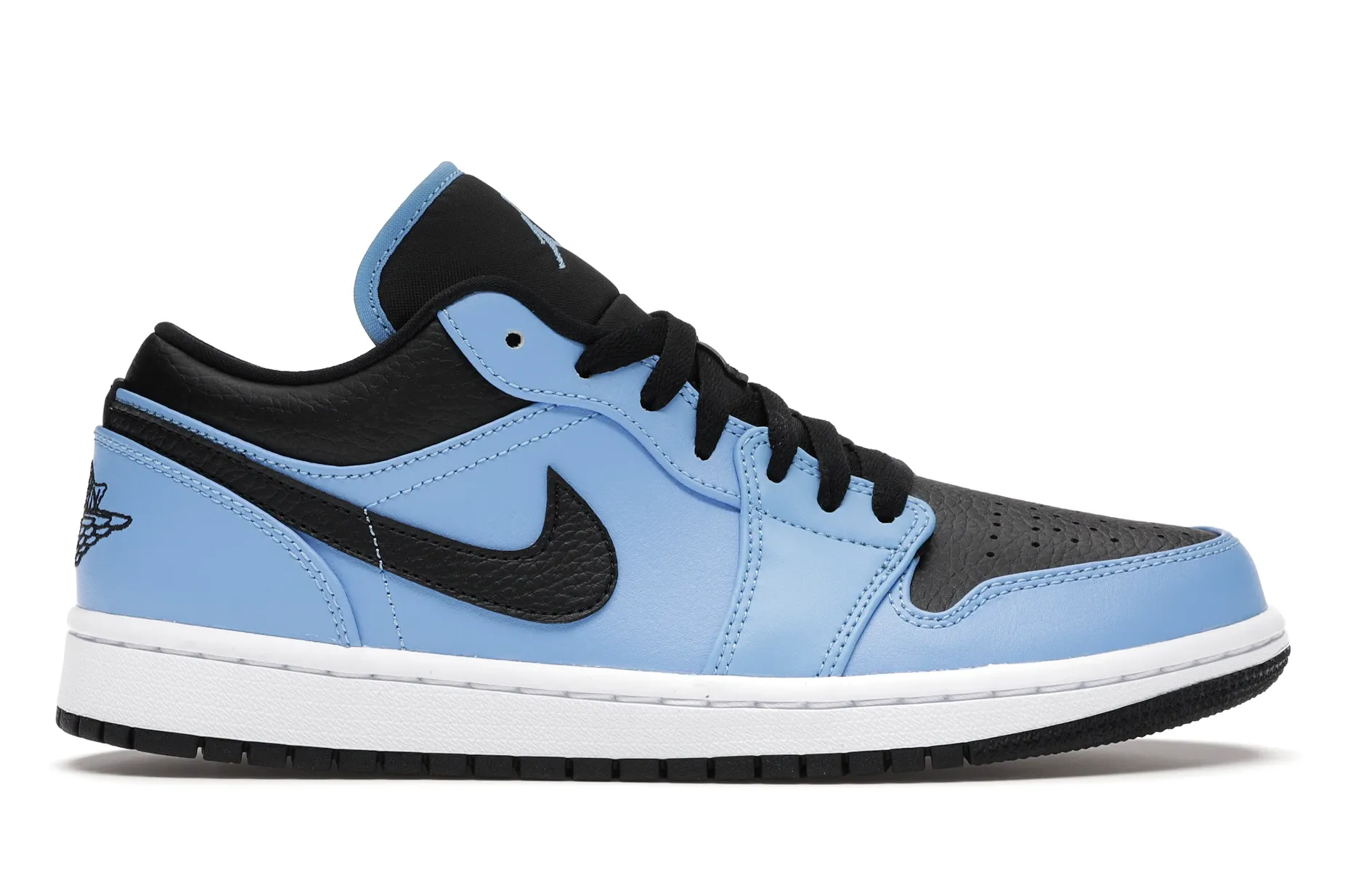 Jordan 1 Low University Blue Black Elastic Sides
