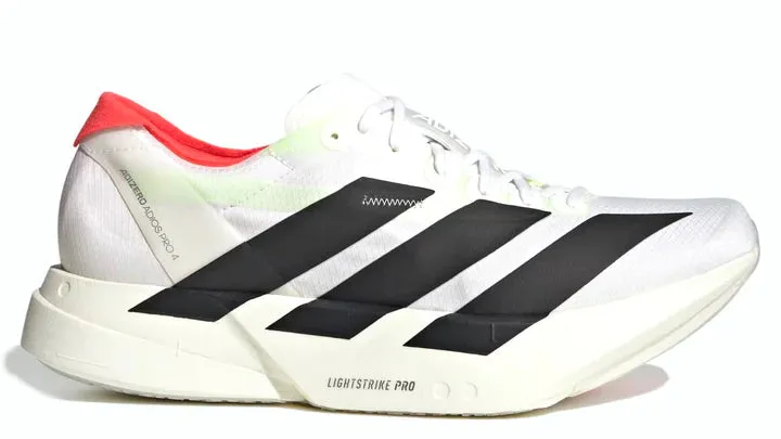 Synthetic Finish Elastic Bands adidas Adizero Adios Pro 4 White Black Red (Women's)
