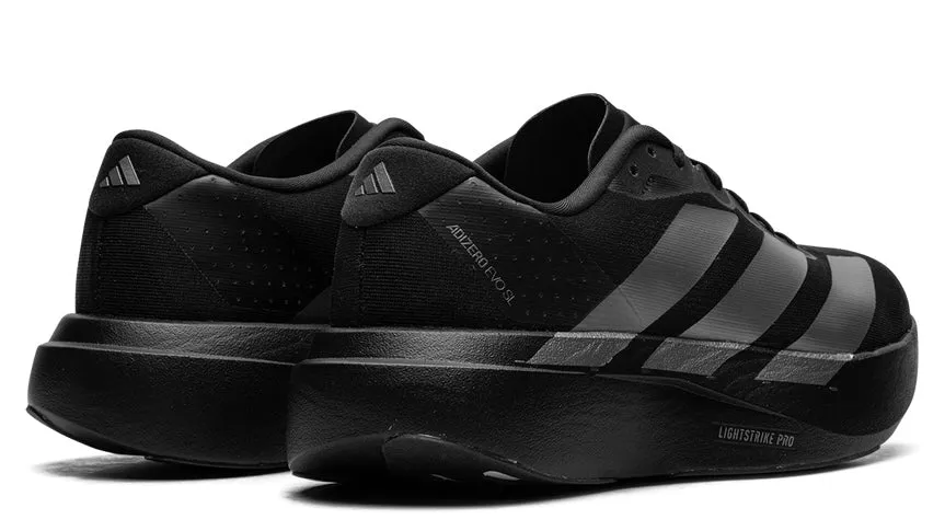 adidas Adizero Evo SL Core Black Iron Metallic (Women's) Durable Overlay