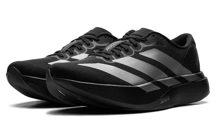 adidas Adizero Evo SL Core Black Iron Metallic (Women's) Secure Lace Loops