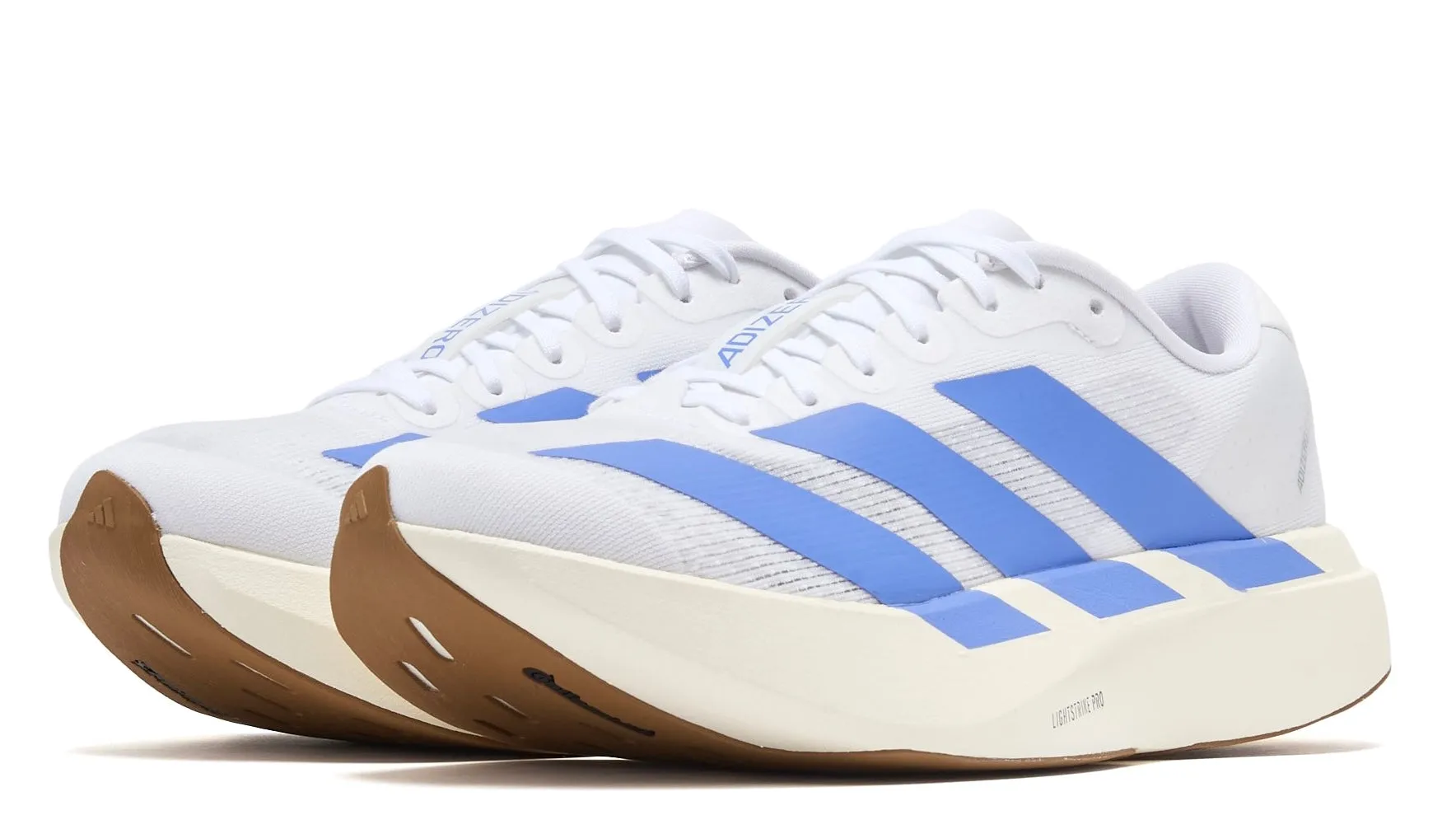 Temperature Regulating Fabrics adidas Adizero Evo SL White Blue Fusion (Women's)