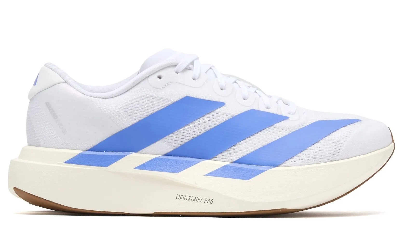 Airflow System Sleek adidas Adizero Evo SL White Blue Fusion (Women's)