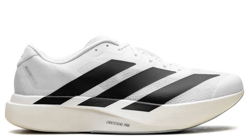 Adidas Adizero Evo SLWhite Black Lace Up Closure System All-weather breathability