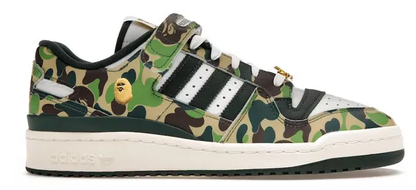 adidas Forum 84 LowBape 30th Anniversary Green Camo Urban Routine Smooth Finish