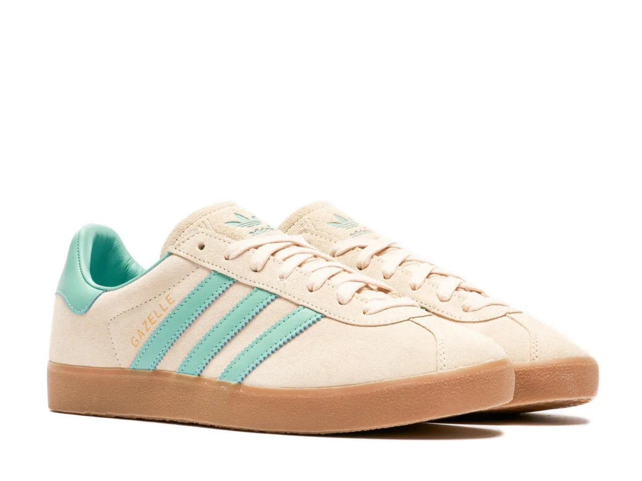 adidas Gazelle 85 Crystal Sand Mint Lightweight TPU Frame Heel Counter Structure