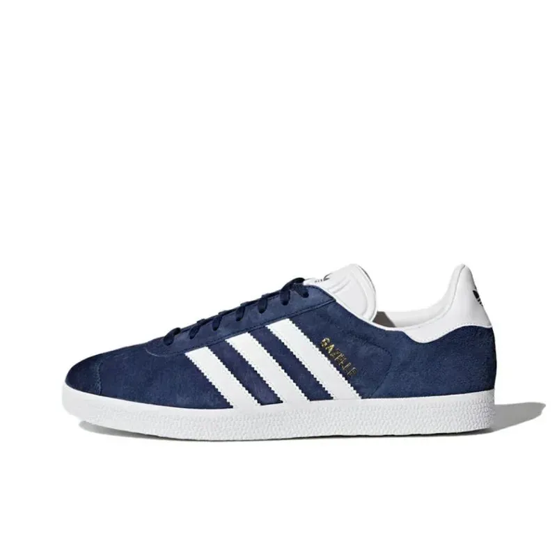 Adidas Originals Gazelle Indoor Navy White Classic Comfortable Men Women Skateboarding Shoes Unisex Sneakers quick - drying