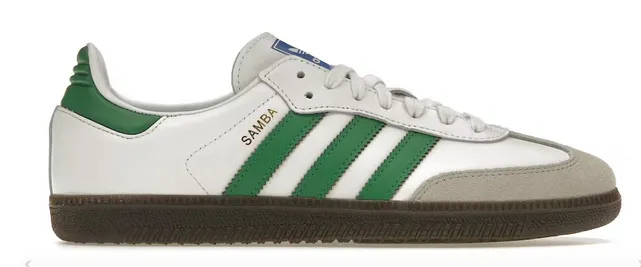 adidas Samba OG Footwear White Green Lean Ride