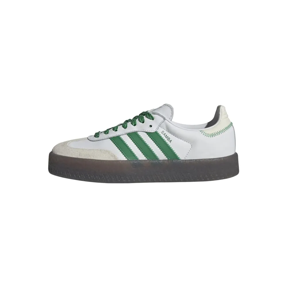 adidas Sambae Cloud White and Green Durable Design