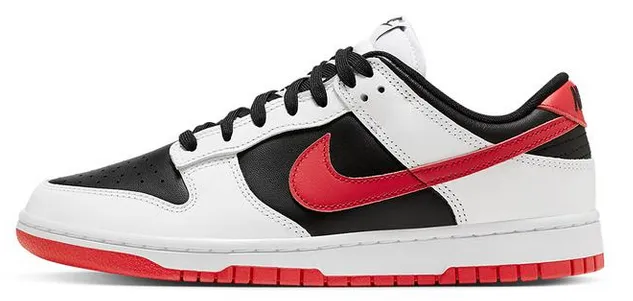 OrthoticFriendly Nike Dunk Low White Black Red