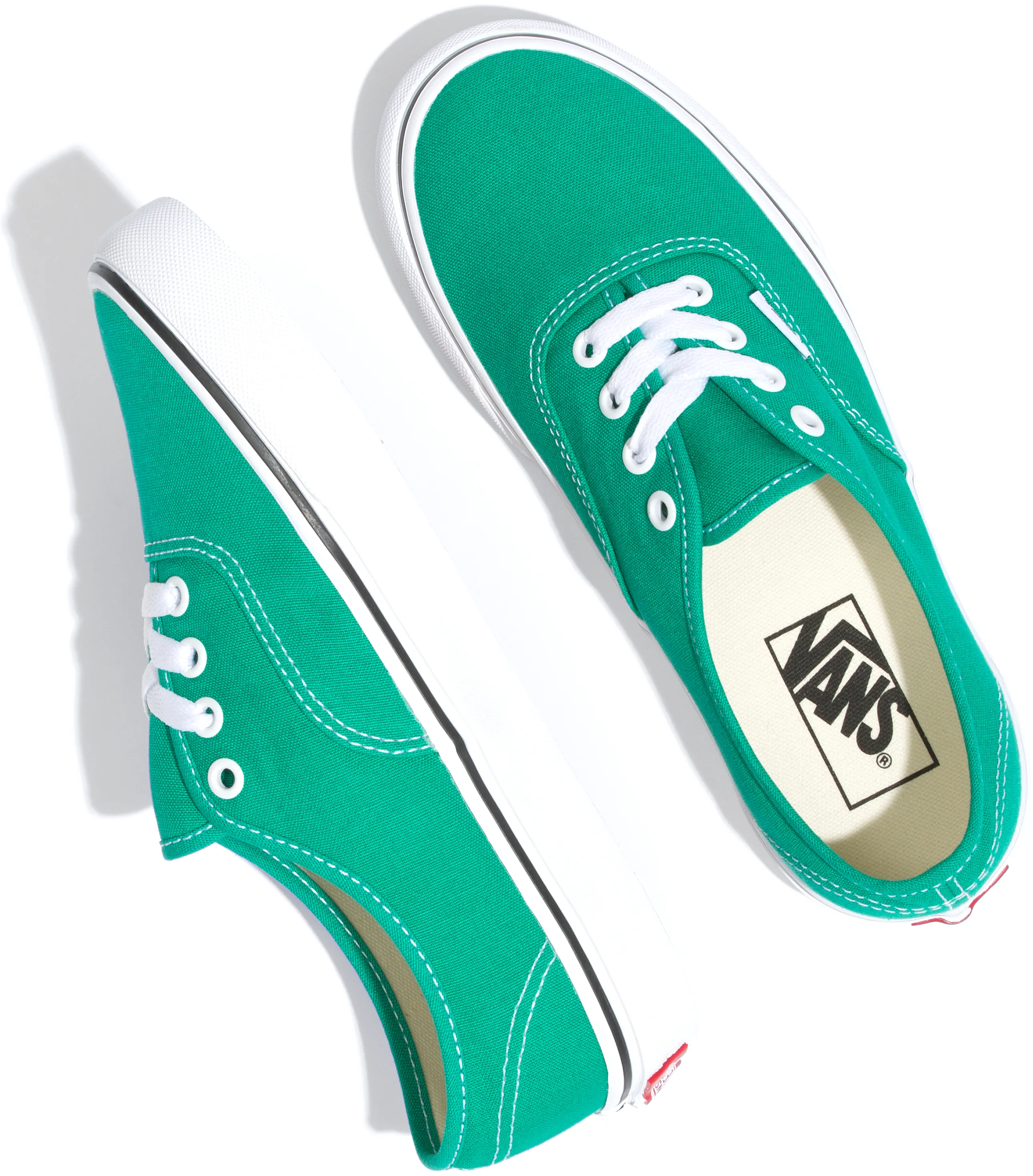 Comfortable Linings Vans Authentic Pepper Green/True White