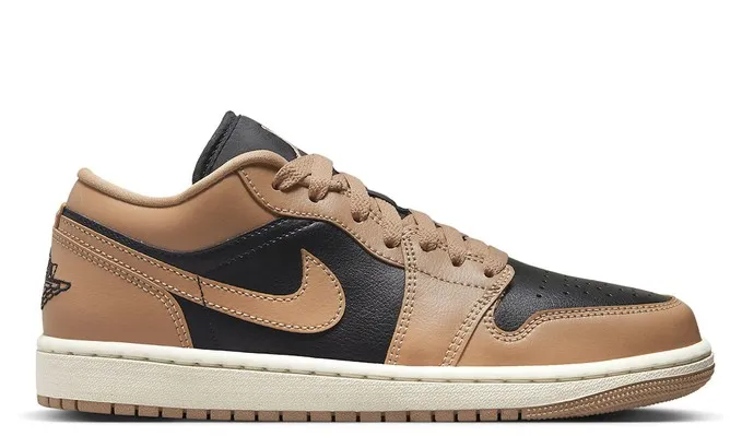 Air Jordan 1 Low Tan/Black (W) Casual Favorite Ergonomic Contour