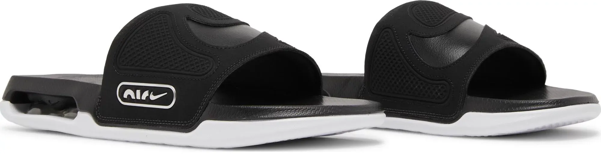 Air Max Cirro Slide 'Black Metallic Silver' Thermoregulating Fabric Fashionable Look