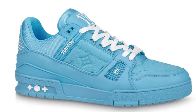 Fresh stability Louis Vuitton Trainer Blue Embossed Monogram