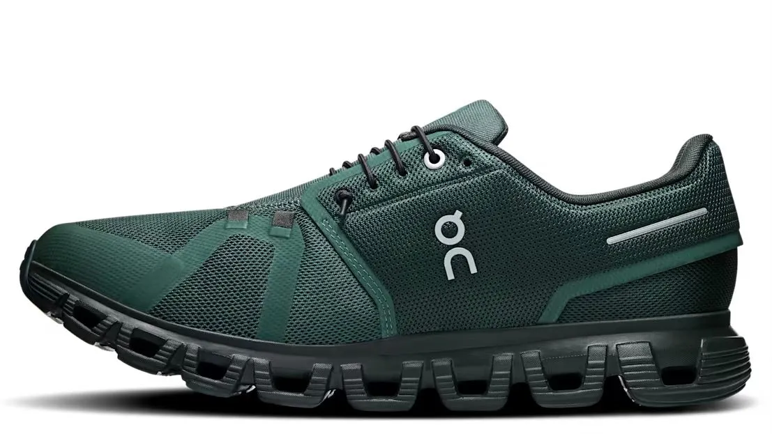 On Running Cloud 6 Evergreen Black (M) Mid Top Style Zero Drop Platform