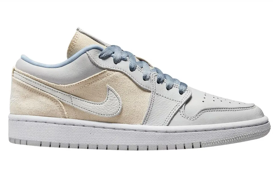 Zip   Up Style Jordan 1 Low Canvas Grey Cream (W)