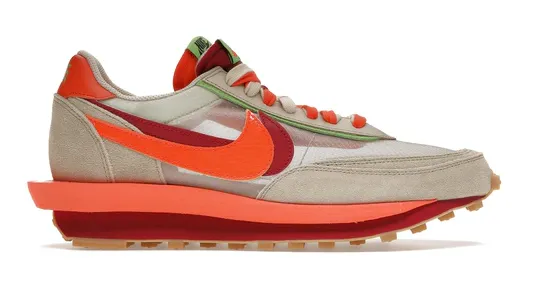 Natural Feel Nike LD Waffle sacai CLOT Net Orange Blaze