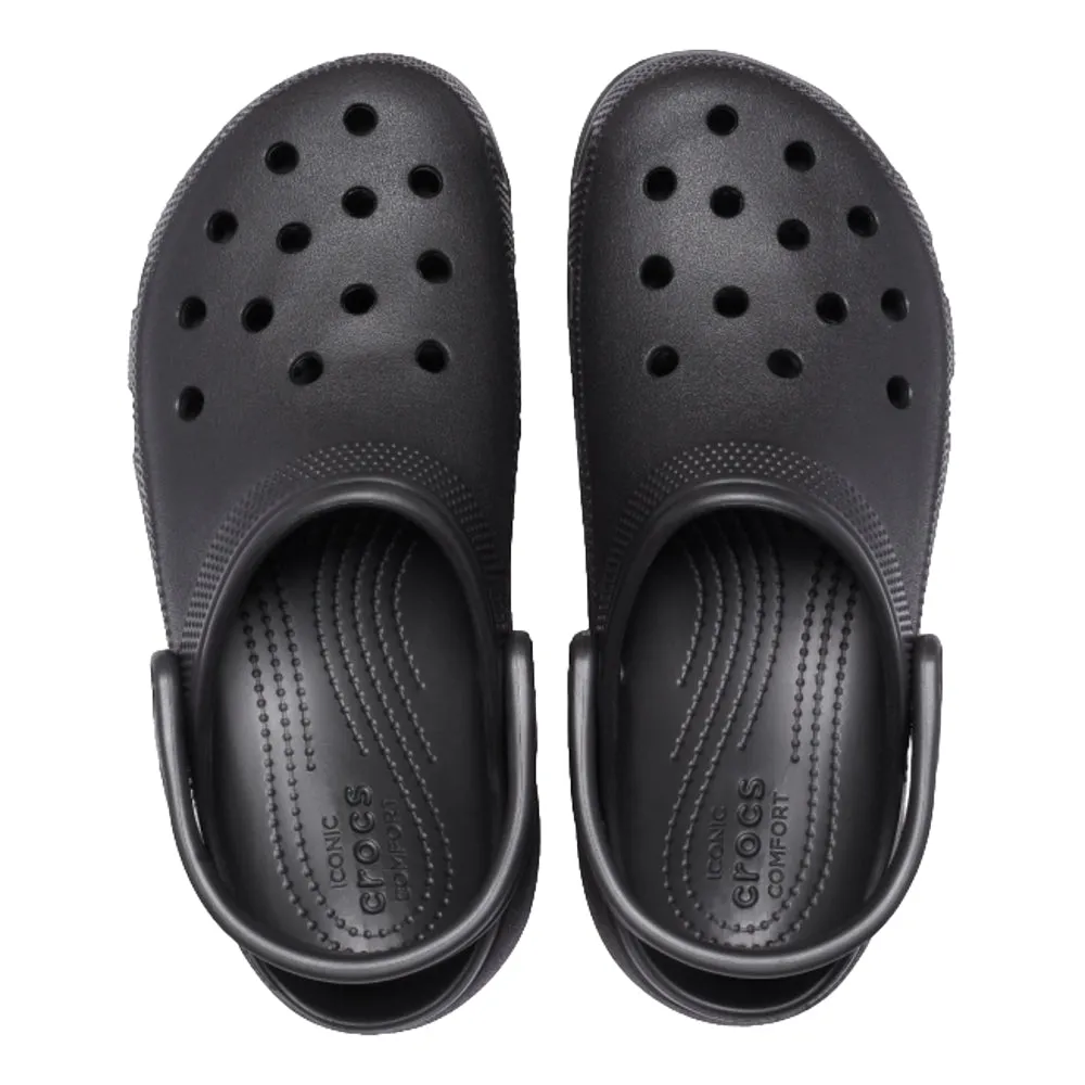 CROCS WOMEN'S CLASSIC PLATFORM CLOG-BLACK Versatile use Lean Build