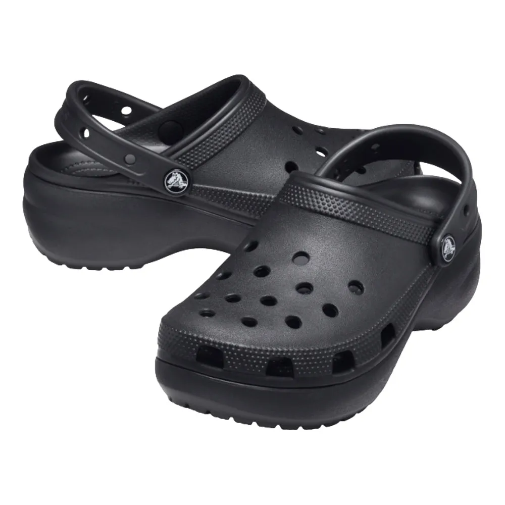 CROCS WOMEN'S CLASSIC PLATFORM CLOG-BLACK Kick Off