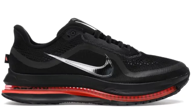 Nike Air Zoom Pegasus Premium Black Bright Crimson Microfiber Heel Counter Torsional Rigidity Bar