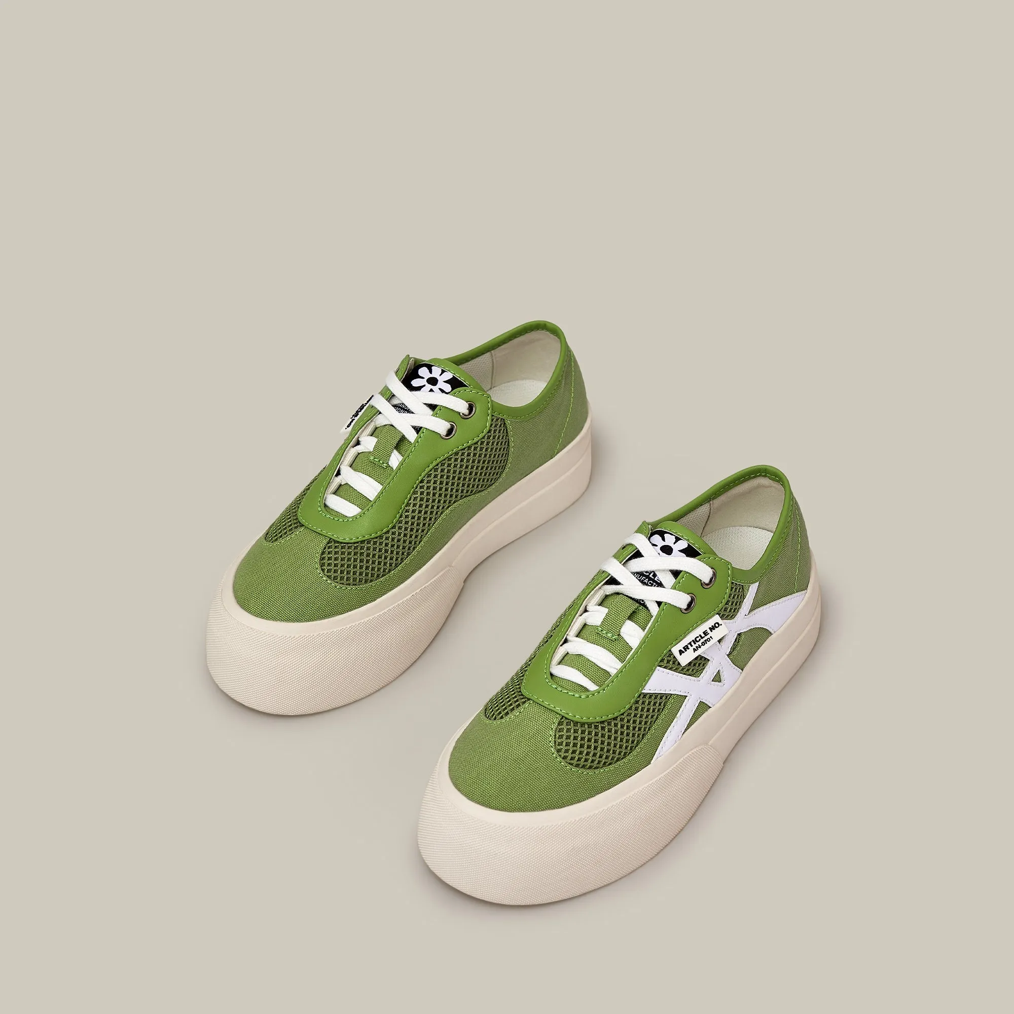 Wear resistant ARTICLE NO. DOWNTOWN LOGO LOW-TOP SNEAKERS-OLIVE