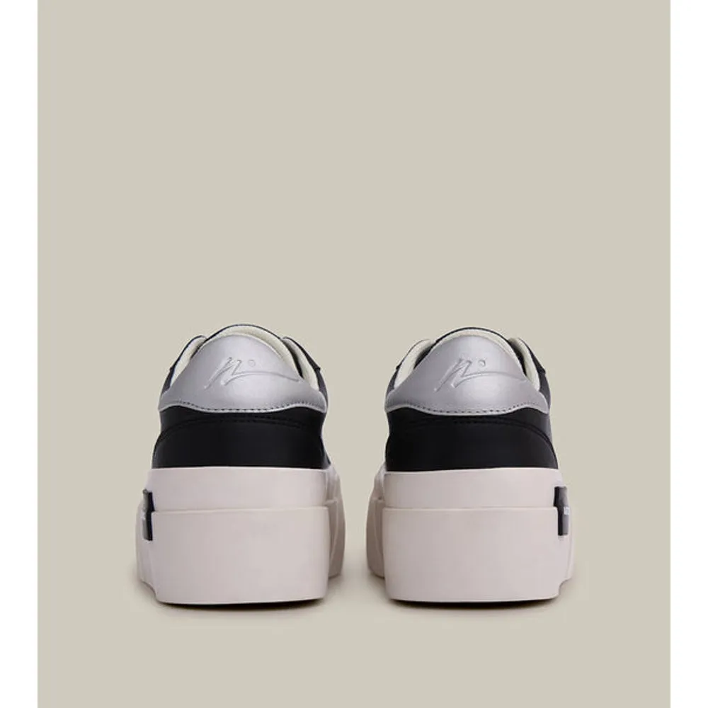 Heavy Pace ARTICLE NO. O.G. CLASSIC PLATFORM BLACK SNEAKERS IN SILVER TAIL-BLACK / SILVER