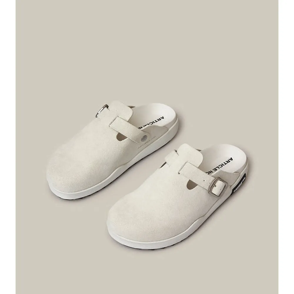 ARTICLE NO. VAGABOND SUEDE ECRU DRIFT CLOGS-ECRU Lounge Ready
