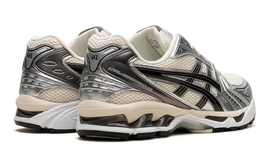 ASICS Gel-Kayano 14 Cream Black Metallic Plum Comfortable Foot Support Comfy Texture