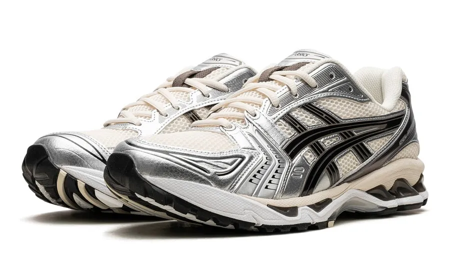 Smooth Transition Heel Seamless Upper Design ASICS Gel-Kayano 14 Cream Black Metallic Plum