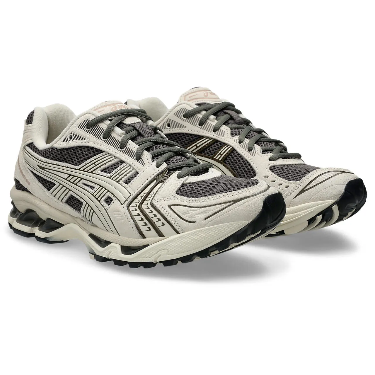 ASICS SPORTSTYLE GEL-KAYANO 14-TRUFFLE GREY/OATMEAL Breath Layer Canvas Material