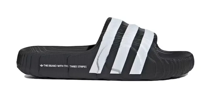 Stitchless Bonding Ground Control ADIDAS Adilette 22 Core Black Cloud White