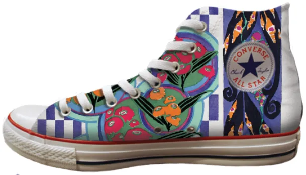 RollUp Baggins Original Hi Top Abstract Floral Purple
