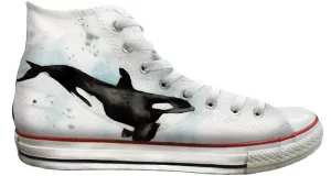 Baggins Original Hi Top Gabby Guglielmi Watercolour Whales Campus Fit
