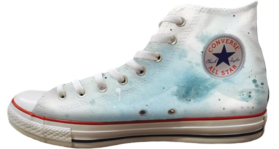 Baggins Original Hi Top Gabby Guglielmi Watercolour Whales On Trend