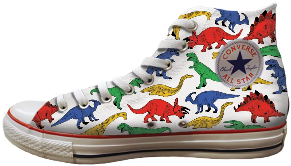 Comfort touch Mobile Life Baggins Original Hi Top Primary Colour Dinosaurs