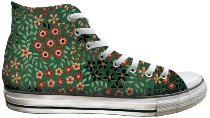 forest hike Travel Ready Baggins Original Hi Top Tiny Floral
