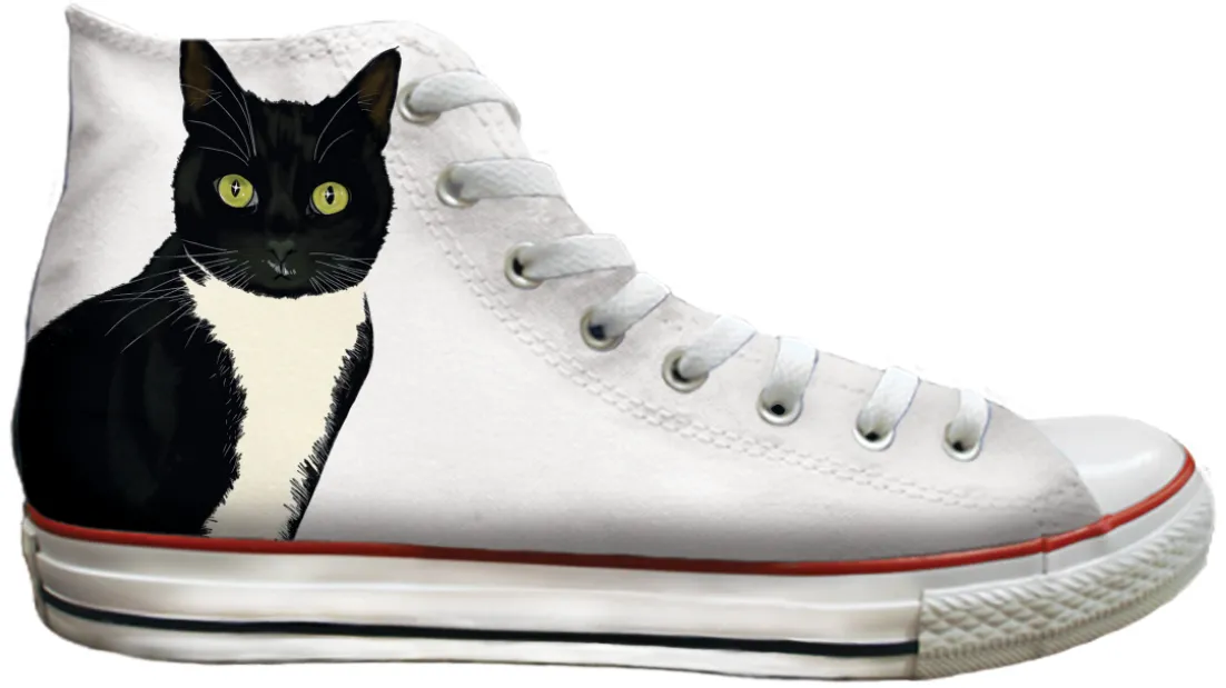 Smooth   finish Pull Step Baggins Original Hi Top Tuxedo Cat