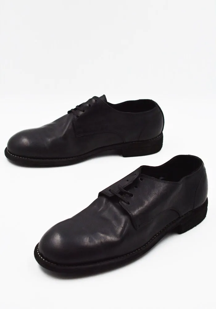 Light Fabric Dynamic lining GUIDI 992 DONKEY FULL GRAIN LEATHER CLASSIC DERBY SHOES BLACK (New Season)