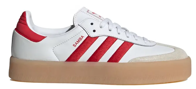 Flexible Cushioning adidas Sambae White Better Scarlet Gum