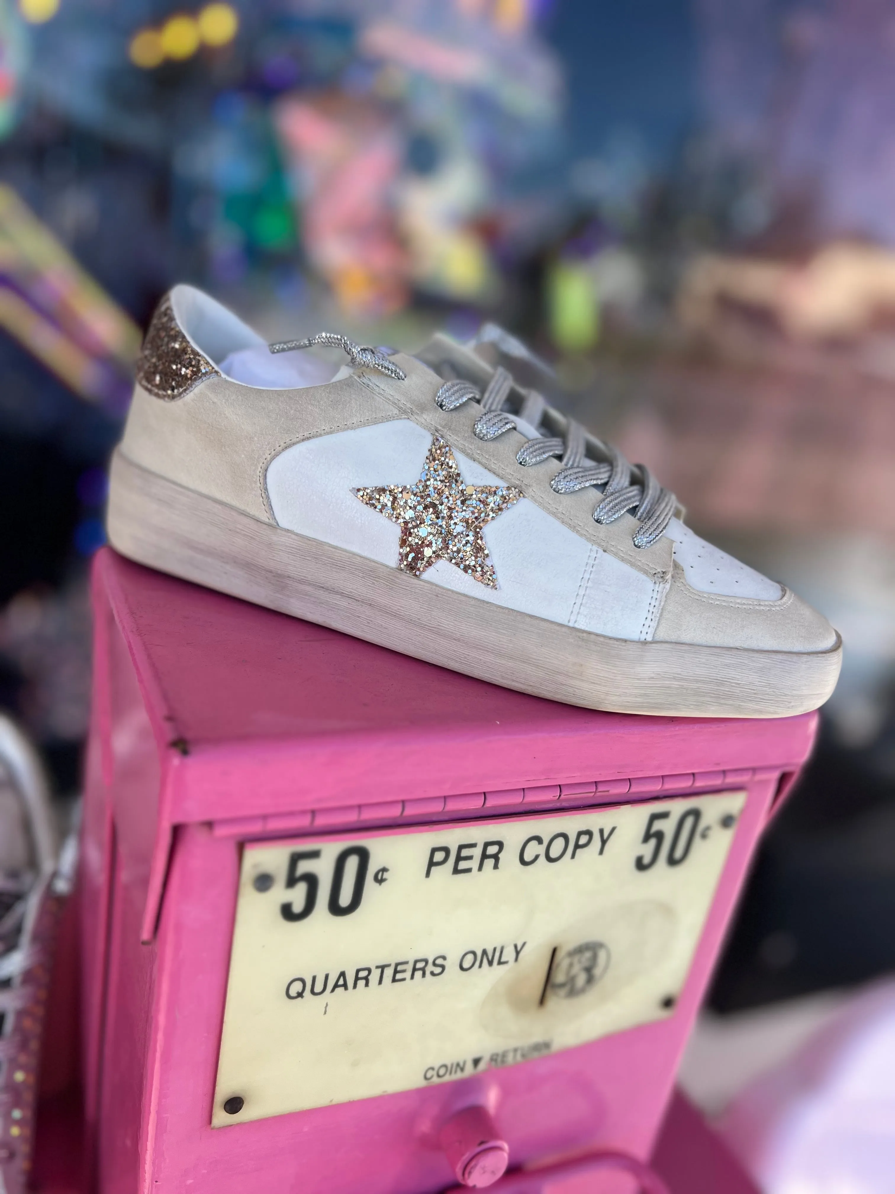 Candace rose gold star sneakers Comfort Bend Star Walk