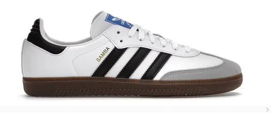 adidas Samba Vegan White Gum Dual Density Outsoles Weather Resistant Coating