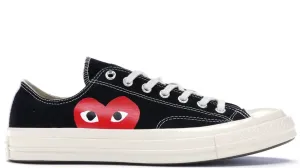 Minimalist Base CDG x Converse Chuck Taylor All-Star 70s Ox Comme des Garcons PLAY Black (UNISEX)