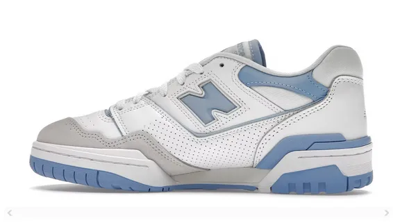 Balanced Cushioning New Balance 550 White Blue Haze Rain Cloud