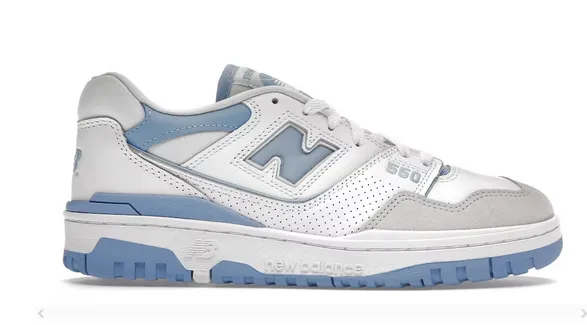 Soft Soles Anti Slip Traction New Balance 550 White Blue Haze Rain Cloud