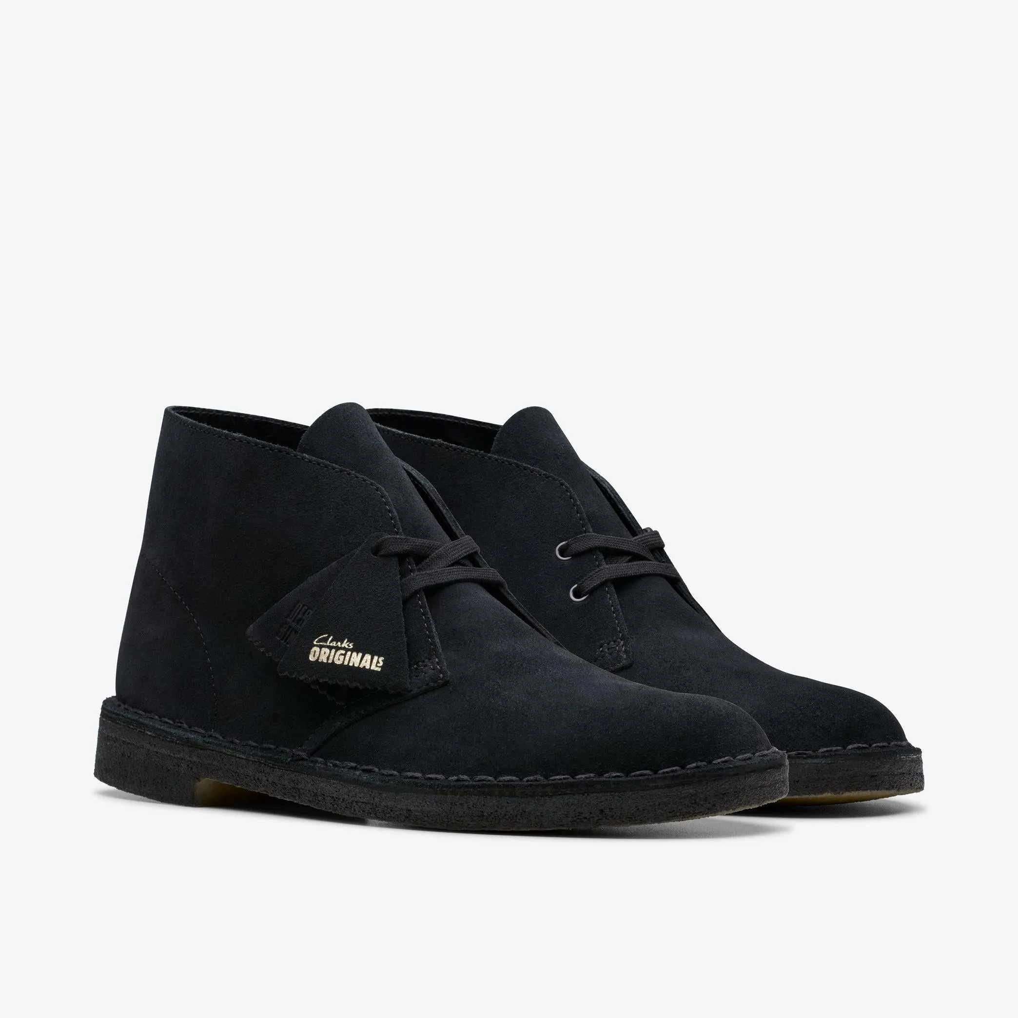 CLARKS ORIGINAL DESERT BOOT-BLACK SUEDE Light Journey