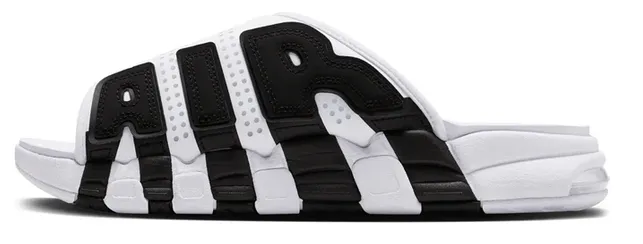 Training Sessions Pointed Toe Nike Air More Uptempo Slide White Black